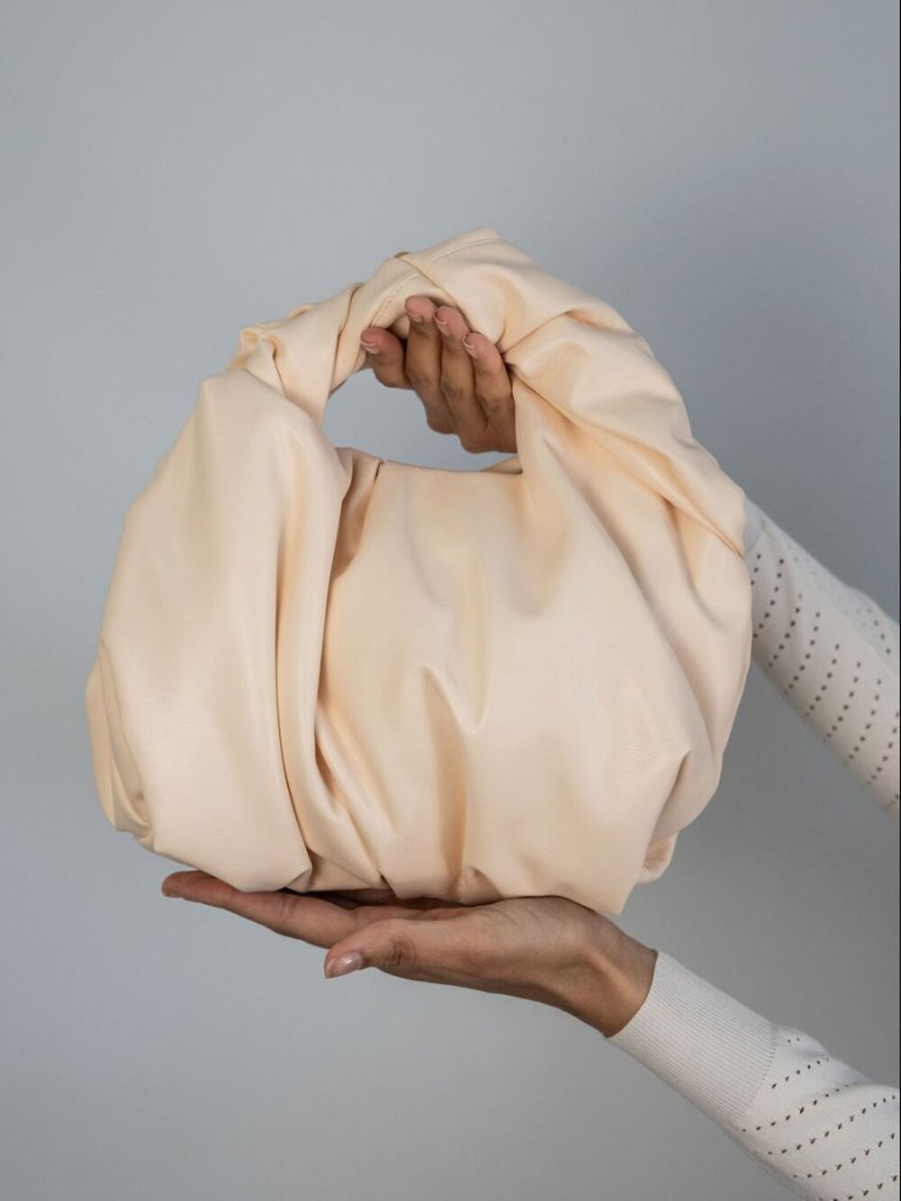 NWT A.L.C PALOMA FAUX LEATHER TWISTER BAG IN BUTTERCREAM - OS